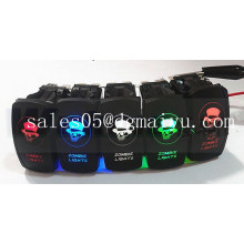 Interruptor basculante sellado con barra de luces de parachoques adecuado para vehículos marinos, todoterreno, 4x4 y motocicletas